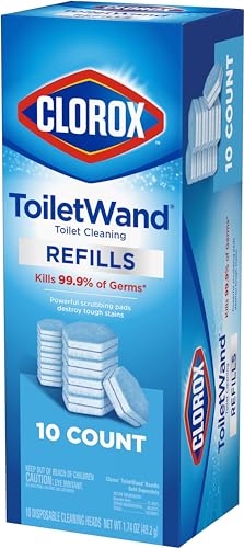 CLOROX ToiletWand Toilet Cleaner Refills,Toilet brush,Original,10 Count (Pack of 6) - size: 10 Count (Pack of 6)