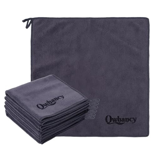 Makeup Remover Washcloths, 6 Pack Microfiber Face Towels, Plush & Thick, Ultra Soft Reusable Towels for Face & Hands, Highly Absorbent & Gentle 12 x 12 Inches, Black Gray - color: Black Gray