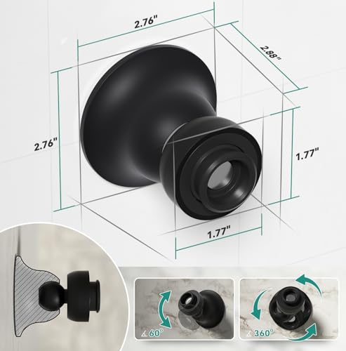 Magnetic Shower Head Holder for BOZYBO 460311 Shower Head Combo(Black) - color: Black