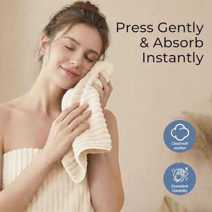 ZVH Hand Towels for Bathroom 6pcs 14X29.5inch,Quick Dry Microfiber,Super Soft,Hand Towels with Hanging Loops for Spa,Kitchen,Hotel (Beige, Set of 6) - color: Beige