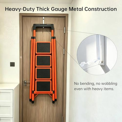 Over The Door Drying Rack, 2-Pack Foldable Door Hooks for Hanging Clothes | Towels | Robes | Coats | Bags, Door Hanger for Laundry | Bathroom | Closet - White