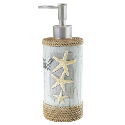 Avanti Linens - Accessory Set, Resin Tumbler, Toothbrush Holder, Soap Dish & Lotion Pump, Durable Bath Decor (Beachcomber Collection) - size: 4pc Accessory Set