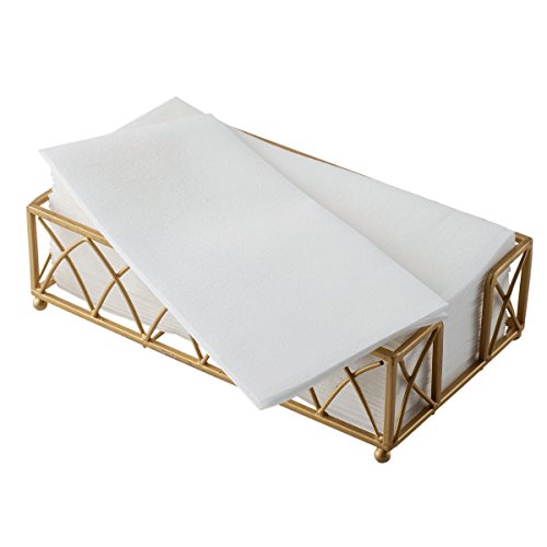 300 Pack Disposable Guest Hand Towels for Bathroom, Linen-Feel, Medium Size | Thick and Absorbent Cloth-Like Paper Napkins, Made in USA, White, 8x17 in, for Parties, Weddings, Events, Guest Bathrooms