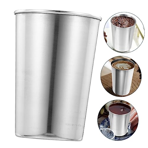 SHOWERORO Stainless Steel Water Tumbler Cup for Drinks and Mouthwash Silver Multi-use Beverage Cup Easy to Clean for Home and Travel