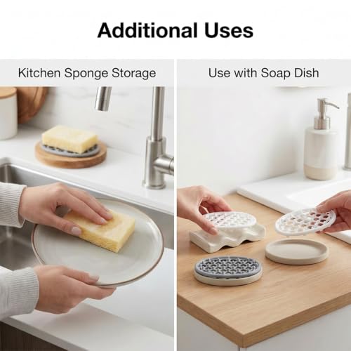 3 Pcs Soap Dish Plastic Clear Bar Holder Tray Container Self Draining Soap Saver with Holes for Kitchen Bathroom Counter Shower