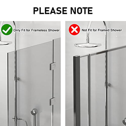 Shower Door Hook, Extended Length Frameless Shower Door Hook (7 Inches), Heavy-Duty Bathrobe Towel Stainless Steel Hook, No Drilling or Adhesive Required, 2-Pack,Black - color: Black-XG