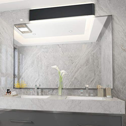 Aipsun 32.6 inch Modern Black Vanity Light Fixtures LED Black Bathroom Wall Light Up and Down Bathroom Lighting Fixtures White Light 5000K - color: White Light Black, size: 32.6 inch, style: 5000K