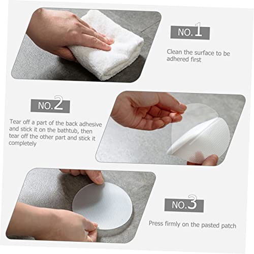 KOMBIUDA 16pcs Transparent Skid Stickers for Bathroom and Kitchen Safety Easy to Install Non Slip Tape for Stairs Bathtubs and Pools Bath Safety