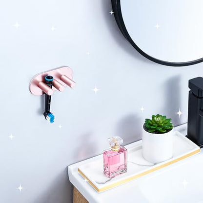 Electric Toothbrush Head Holder, Toothbrush Holders Wall Mounted, Adhesive Tooth Brush Head Holder Organiser, Electric Toothbrushs Holder, Shower Tooth Brushing Holder (Rose Gold, Small) - color: Rose Gold, size: Small