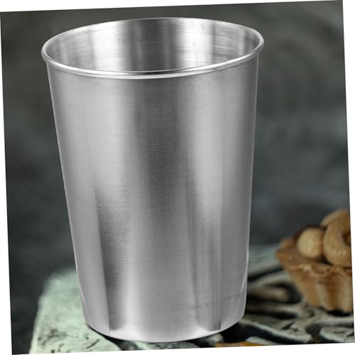 Stainless Steel Water Tumbler Cup Brushed Silver Multi-use Gargle and Beverage Cup for Home Parties and Travel Easy to Clean Design