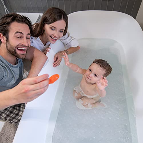 ROSMARUS Shower Mat Non-Slip, Extra Long 16” x 39”, Clear | Non-Slip, Extra Long, Bath Mat for Tub, Bathroom Shower Floor Mat