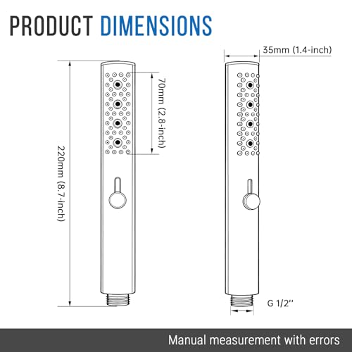G-Promise All Metal Round 3 Function Handheld Shower Head(Brushed Nickel) | All Metal Construction, 3 Function Modes with Massage, Modern Look, Push Switch, Easy Installation - color: Brushed Nickel, style: Round