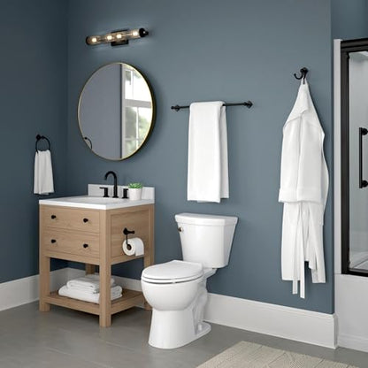Franklin Brass Gainesville (1-Pack) Towel Hooks Matte Black Double Bathroom J Hooks Wall Mounted for Robes & Towels Hand Towel Hook Holder Kitchen, Bathroom Accessories GNV35-MB - color: Matte Black