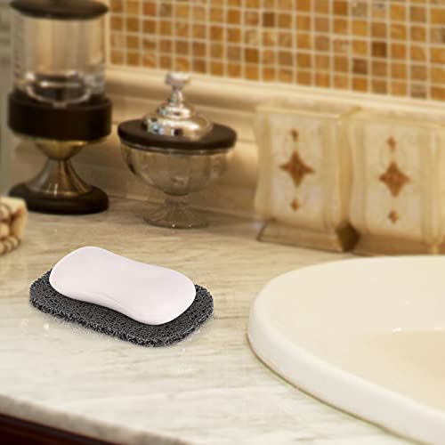 15 Piece Soap Savers Pads Gray BPA Free Soap Holder for Bar Soap Non-Slip Self Draining Soap Dish Soap Lift for Shower Kitchen Bathroom Soap Tray Bulk Accessories - color: Gray