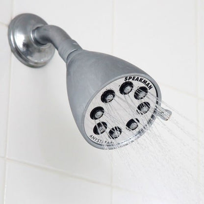 Speakman S-2251-MB Signature Icon Anystream High Pressure Adjustable Solid Brass Shower Head, 2.5 GPM, Matte Black - color: Matte Black, size: 2.5 GPM