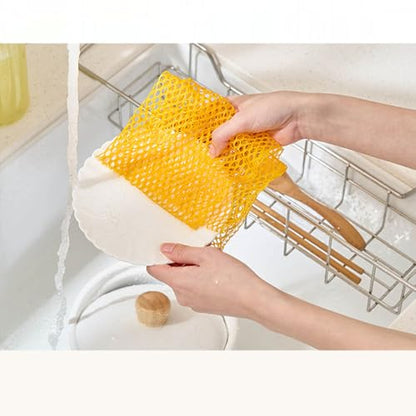 Net Scrubbers for Dishes/Innovative Mesh Dish Cloths for Washing Dishes, Quick Dry - No More Sponges with Smell / 11.5 by 11.5 inches/Advanced Raw Material-Polypropylene 100% (Mint5 Gray5) - color: Mint5 Gray5