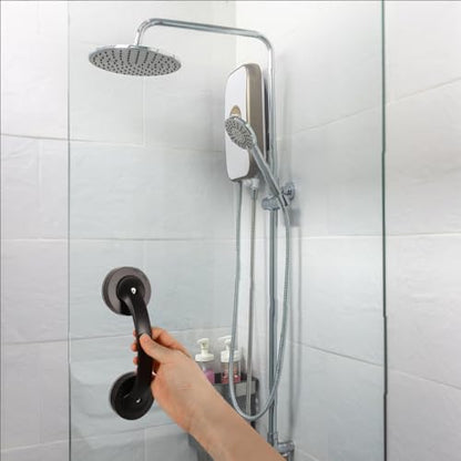 Healeved Suction Shower Grab Bar Bathroom Grab Bar for Elderly and Disabled Removable No Drilling Shower Handle Safety Handrail for Bathtubs Toilets Stairs 7.95 X 2.55 X 2.55 in