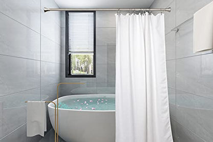 Shower Hooks - Shower Curtain Rings for Bathroom - Rust Proof Shower Curtain Hooks for Shower Curtain or Liner - Set of 12, Brushed Nickel - color: Brushed Nickel
