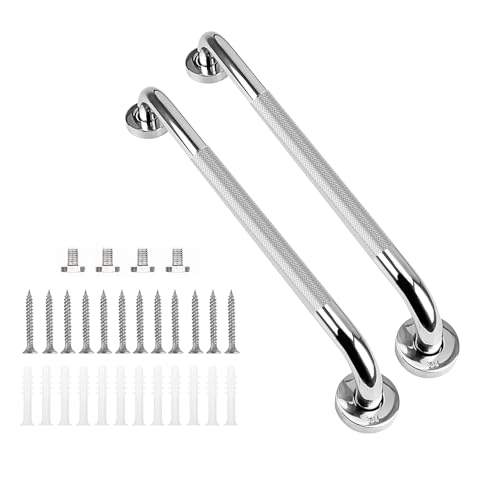 supregear Grab Bars for Bathtubs and Showers (2-Pack), Anti-Slip Stainless Steel Bathroom Safety Handle, Heavy Duty Grip Bars for Handicap Elderly Senior, 20 in - size: 20 Inch