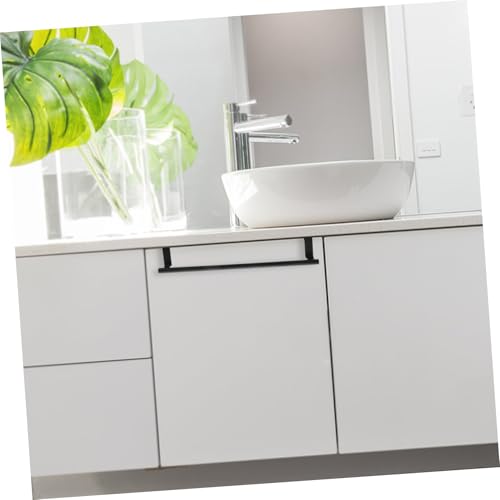 WOONEKY Stainless Steel Over Door Towel Rack Space-Saving Towel Holder for Bathroom and Kitchen and Stylish Cabinet Door Hanger for Multiple Finish