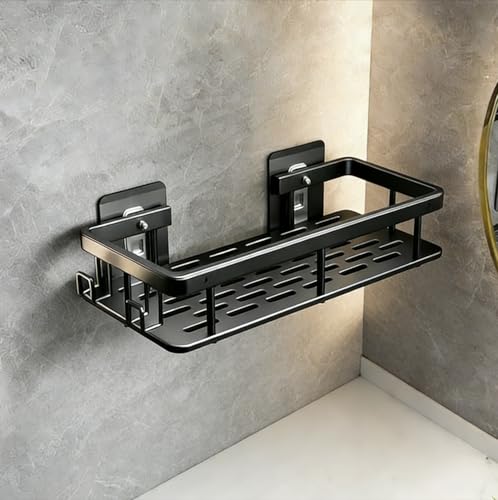Adhesive Shower Caddy, Rustproof Stainless Steel Bath Organizers With Large Capacity, No Drilling Shelves for Bathroom Storage & Home Decor