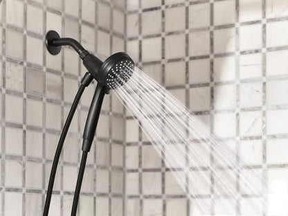 Moen 26100BL Engage 3.5" Handheld Showerhead, Magnetix, Black | 3.5" spray face, 6 spray settings, Magnetix docking system, detachable handheld design, matte black finish - color: Matte Black, size: Showerhead