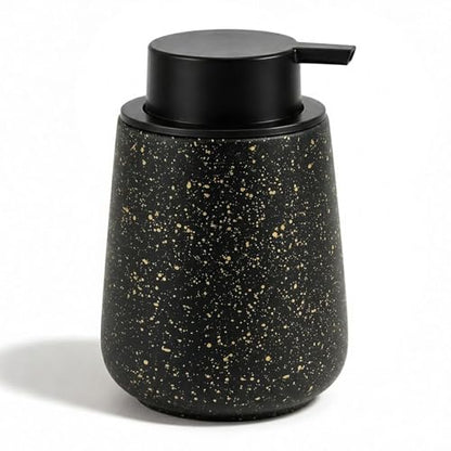 Ceramic Foaming Soap Dispenser - 14.5 oz Foam Hand Soap Dispenser Bathroom, Modern Refillable Dish Wash Soap Bottle for Kitchen with Large Easy-to-Press Pump, Black - color: Black