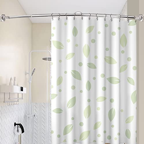 TOPROD Curved Shower Curtain Rod 48-72 Inches Adjustable Round Shower Rods | Brushed Nickel,Rounded Bowed,Stainless Steel,More Shower Space,Need to Drill,for Bathroom, Bathtub - color: Brushed Nickel