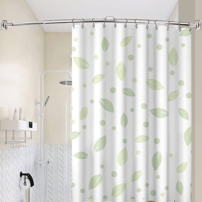 TOPROD Curved Shower Curtain Rod 48-72 Inches Adjustable Round Shower Rods | Brushed Nickel,Rounded Bowed,Stainless Steel,More Shower Space,Need to Drill,for Bathroom, Bathtub - color: Brushed Nickel