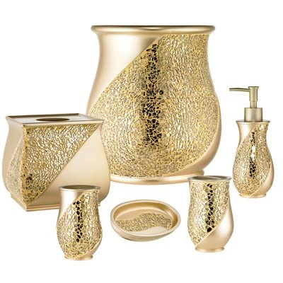 Zahari Home Sinatra Bath Tooth Brush Holder Modern Tooth Brush and Toothpaste Holder, Champagne - color: Champange, size: 4.25" x 3" x 3" Tooth Brush Holder