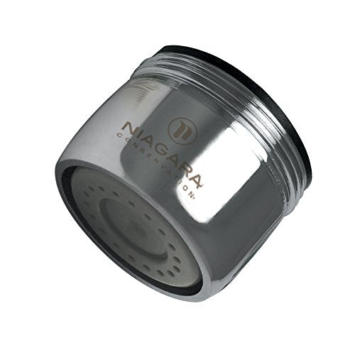 Pressure Compensated Wide Stream Spray Faucet Aerators - Niagara Conservation | Standard Chrome Sink Faucet Aerator with Low 1.0 GPM Flow Rate | 6 Pack (N3210N-PC-T) - color: Chrome, style: 1.0 GPM (Stream)