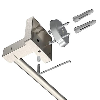 RUACQ Towel Bar 22" Towel Racks for Bathroom Wall Mounted, Brushed Nickel | Total Length 24 Inch Single Towel Rod, Bath Towel Holder, 304 Stainless Steel, Rustproof, Square Base, Heavy Duty, Modern - color: Brushed Nickel, size: 22 inch(Center to Center)