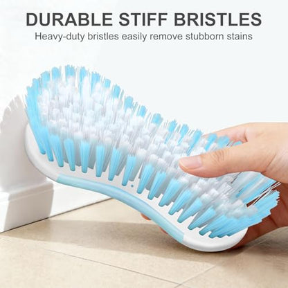 SetSail Multi-Purpose Scrub Brush of 2 Pack, Blue | Stiff Bristles Cleaning Brush with Non-Slip Grip Heavy Duty Scrub Brushes for Cleaning Bathroom Kitchen Tile Bathtub Sink - color: Blue