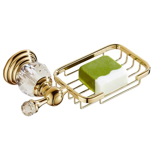 Wall Mounted Soap Dish With Drainage, Gold Stainless Steel Shower Soap Holder, Drill Free Removable Soap Dish For Shower, For Bathroom Bathtub Kitchen