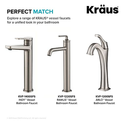 KRAUS Pop-Up Drain for Bathroom Sink Without Overflow in Spot-Free Stainless Steel, PU-10SFS - color: Spot Free Stainless Steel, size: 8 5/8 Inch