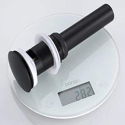 Pop Up Sink Drain With Overflow Bouncing Style Brass Stopper for Bathroom Faucet Vessel or Vanity Drain Brass Oil Rubbed Black - color: Orb Pop Up Sink Drain With Overflow