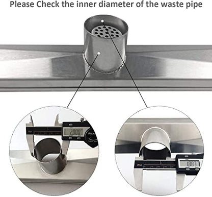 Neodrain 40" Linear Shower Drain, Brushed 304 SS Bathroom Linear Drain,cUPC | Brushed Nickel Shower Drain with Quadrato Grate& Adjustable Feet, Long Rectangle Shower Floor Drain in Bathroom, Balcony etc - color: Brushed Nickel, size: 40 In