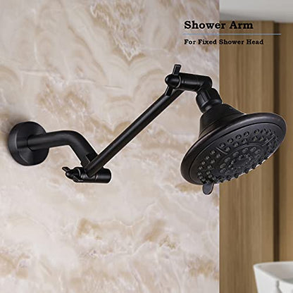 Shower Extension Adjustable Height and Angle Shower Head Extension Arm for Rain Shower Head, Shower Arm Extender Hardware (Oil Rubbed Bronze, 10 Inch) - color: Oil Rubbed Bronze, size: 10 Inch