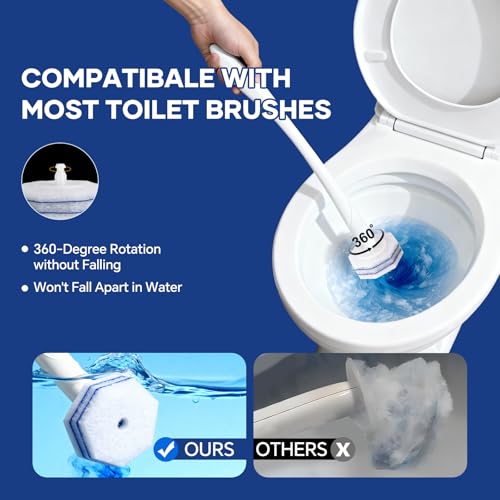 30 Count Upgrade 3-Layer Toilet Bowl Refills Fits for Clorox Toilet Brush | 3X Cleaning Power Disposable Bowl Cleaner Refills for Bathroom Cleaning, No Falling Apart - size: 1 Count (Pack of 30)