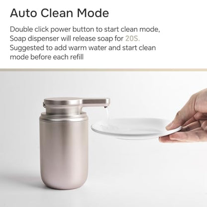 LAOPAO Automatic Soap Dispenser, Liquid Hand Soap Dispenser for Bathroom Kitchen Rechargeable Touchless Hand Soap Pump, 10oz - color: Liquid