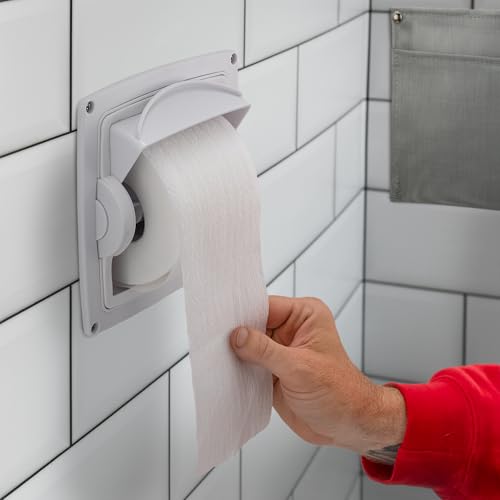 RecPro RV Toilet Paper Holder, Enclosed, Waterproof ABS