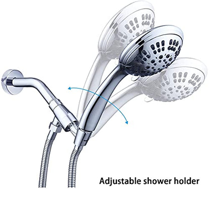 Shower Arm Holder for Handheld Shower Head, Adjustable Mount Bracket, G 1/2 3-Way Shower Arm Adapter with Swivel Ball,Universal Mount,Full copper arm - color: Full copper arm
