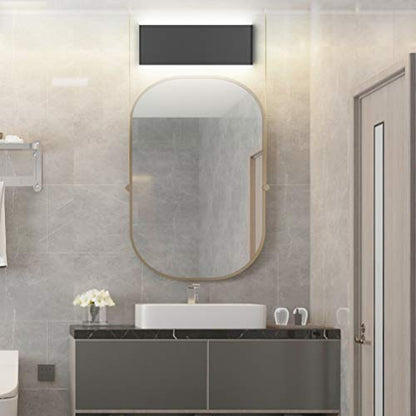 Aipsun 15.8in Black Modern Vanity Light Up and Down LED Vanity Light for Bathroom Wall Lighting Fixtures (White Light 5000K) - color: White Light Black, size: 15.8 inch, style: 5000K