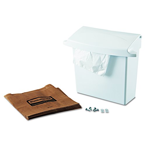 Rubbermaid Commercial Products Wall-Mounted Sanitary Napkin Receptacle Rigid Liner Easy to Clean Durable Space Saving for Restrooms in Restaurants/Hotels/Schools/Airports/Offices - style: Receptacle