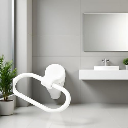 White Towel Ring Towel Rack Hand Holder for Bathroom Self Adhesive Non Punching Adhesive Towel Ring Kitchen Cloth Hanger Bath Towel Bars