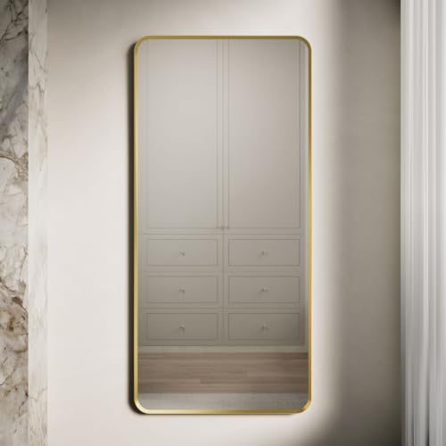 Kohler Essential 28 in. X 60 in. Rectangular Bathroom Vanity Mirror in Moderne Brushed Gold - color: Modern Brushed Gold, size: 60"L x 28"W, style: Rectangle