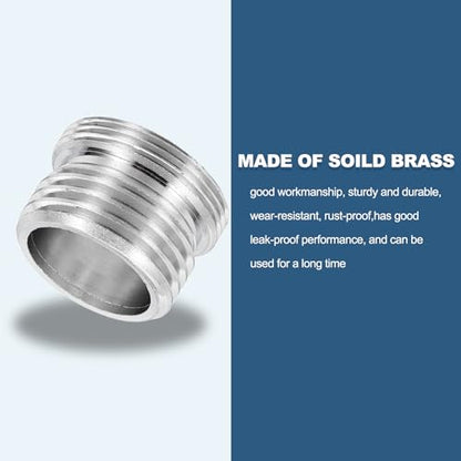 uxcell Faucet Aerator Adapter, 1/2" Male to M22 Male with Washer, 15mm Length - size: 1/2" Male to M22 Male, 15mm Length