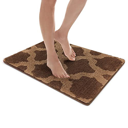 Home Inspirations Collection Soft & Cozy Bath Mats for Bathroom, Memory Foam Bathroom Rugs with Skid Resistant Base, Ultra Absorbent Microfiber Bath Mat, 17x24, Small, Brown - color: Brown