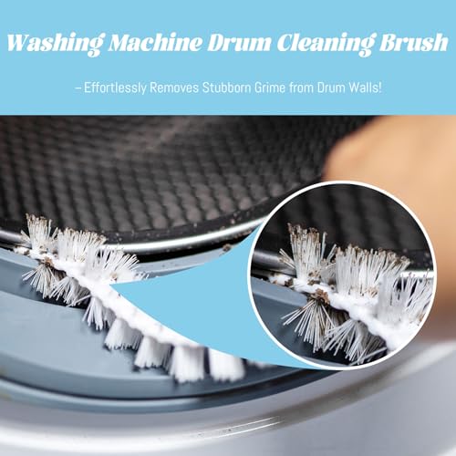 Washing Machine Cleaning Brush,Dryer Vent Cleaner Kit,Crevice Brush for Bathroom, Shower & Kitchen - Scrub Brushes with Long Handle,Household Cleaning Tools Tile, Bathtub, Sink, Grout Cleaning Brushes | Crevice Brush for Bathroom, Shower & Kitchen Scrub B