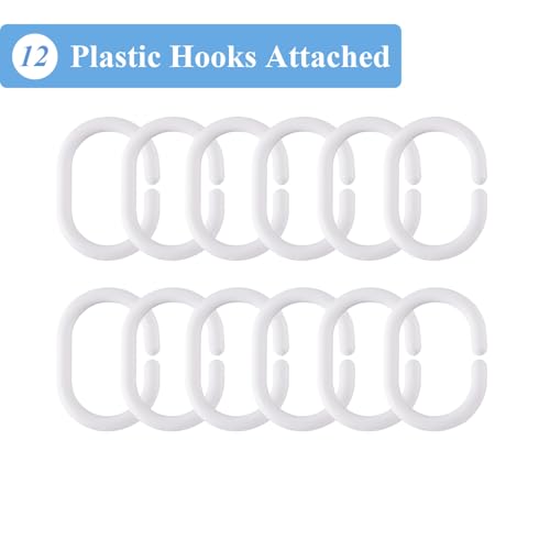 Shower Curtain Liner 72 x 78 Inch, PEVA Heavy Duty Extra Long Bathroom Plastic Shower Curtain Sets with 3 Weighted Magnets, Clear - color: Clear, size: 72"W x 78"L (Pack of 1)